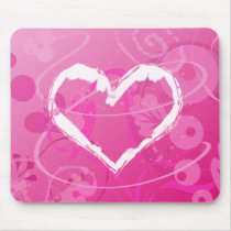 Modern Grunge Heart Valentine mousepads by mariannegilliand Modern Grunge Heart Valentine mousepads