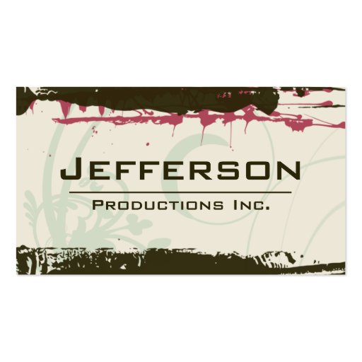 Modern Grunge Style Company Business Card (front side)
