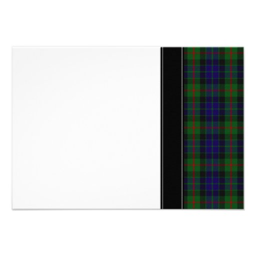 Modern Gunn Tartan Wedding RSVP Reply Card