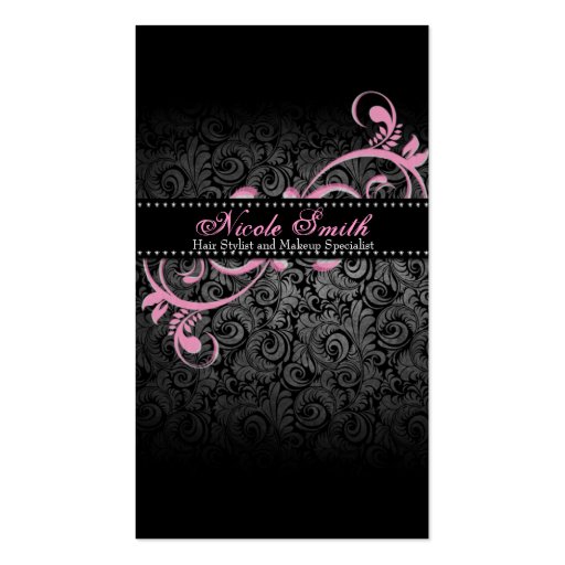 Modern Hair Stylist Business Card (front side)