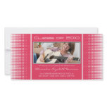 Modern Halftone Dots (pink) Graduation Photocard Picture Card