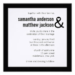Modern Heart Ampersand Wedding Invitation