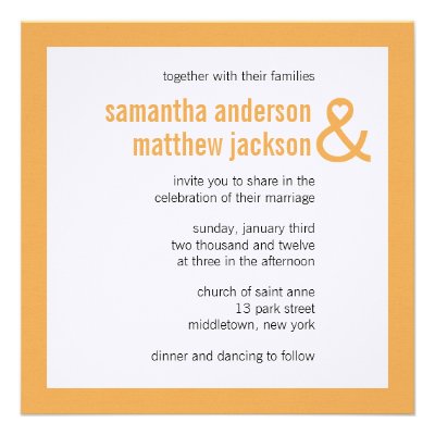 Modern Heart Ampersand Wedding Invitation