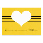 Modern Heart Place Card, Yellow Business Card