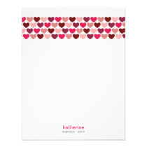 Modern Hearts Flat Note Card Invites