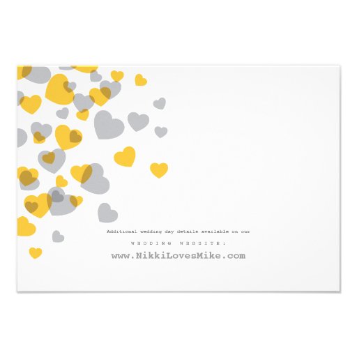 Modern Hearts Response Card Custom Announcements