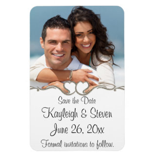 Modern Hearts Save the Date Magnet