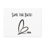 Modern Hearts Save the Date Postcard