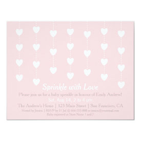 Modern Hearts Sprinkle with Love Invitations