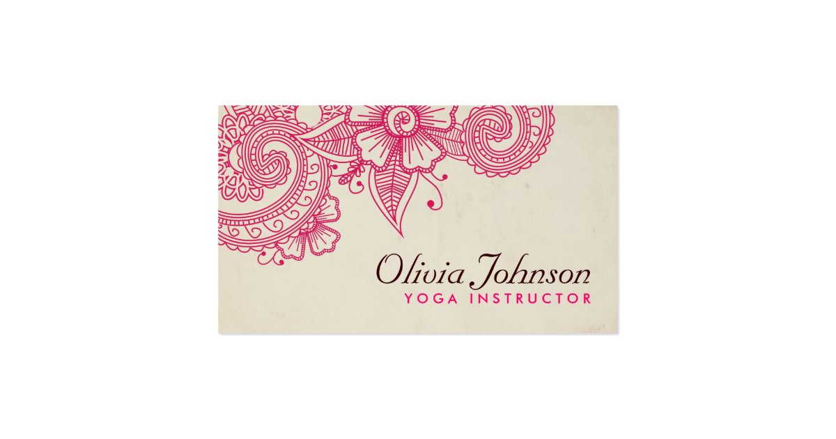 Modern Henna Design Business Cards Zazzle