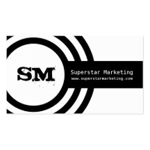 Modern Hipster Business Card, Black and White