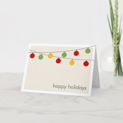 Modern Holiday Christmas Ornaments Greeting Card