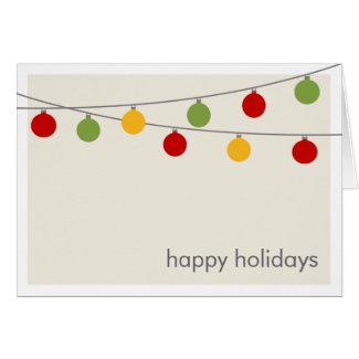 Modern Holiday Christmas Ornaments Greeting Card