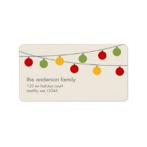 Modern Holiday Christmas Ornaments Address Label