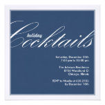Modern Holiday Cocktail Party Invitation - Blue invitations