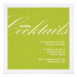 Modern Holiday Cocktail Party Invitation - Lime