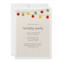 Modern Holiday Ornaments Dinner Party Invitation invitation