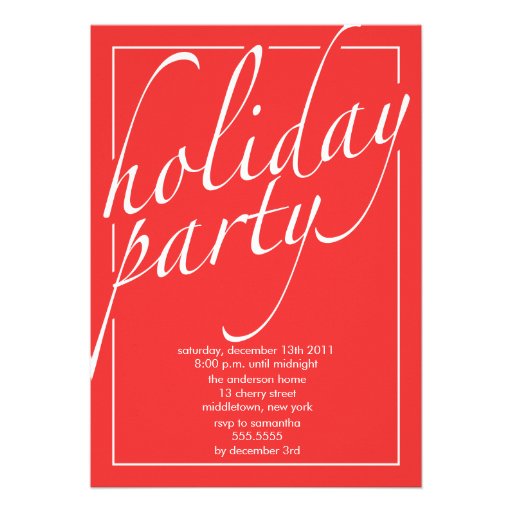Modern Holiday Party Invitation
