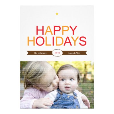 Modern Holidays Photo Card