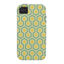 Modern honeycomb geometric tribal pattern print iPhone 4 covers