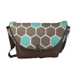 Modern Honeycomb Messenger Bag (brown)