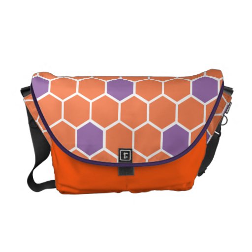 Modern Honeycomb Messenger Bag (orange)