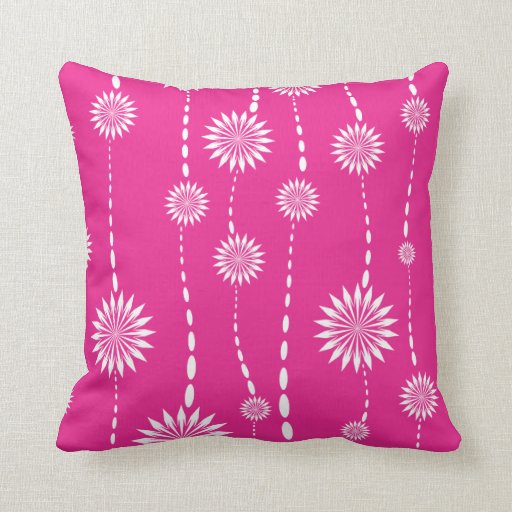 hot pink throw pillow