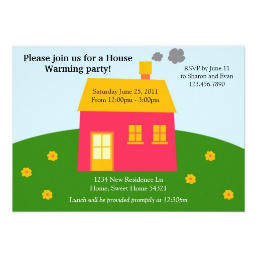 Modern House Warming Invite (front side)