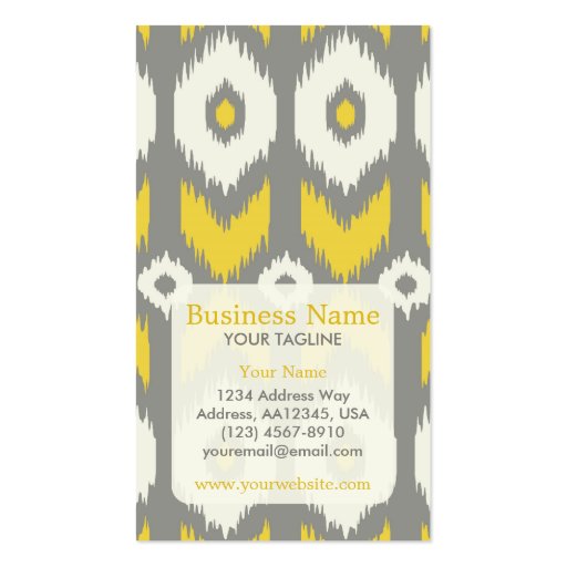 Modern Ikat Pattern Appointment Business Card (front side)