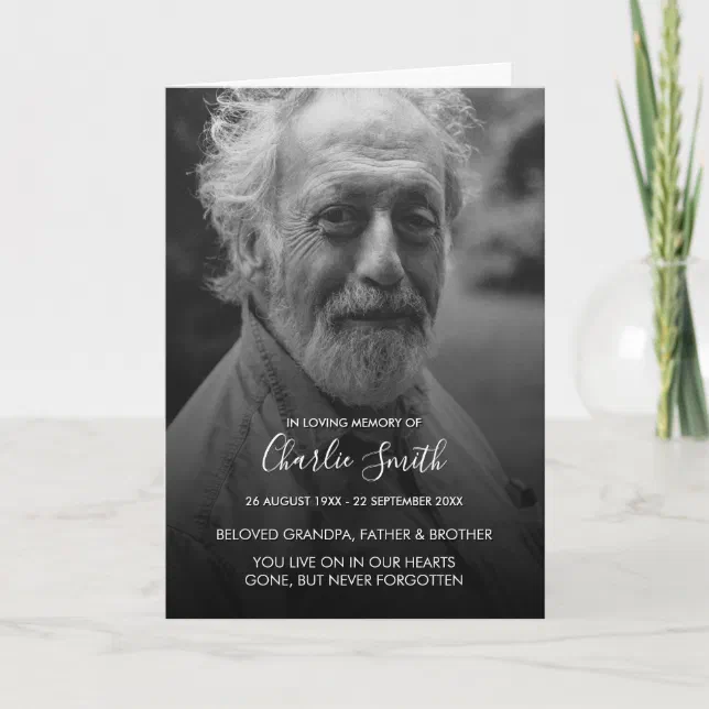 Modern In Loving Memory Folded Funeral Program Zazzle