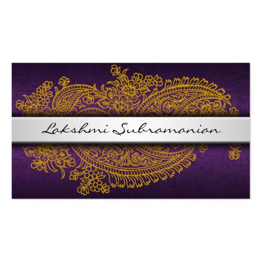Modern India Paisley Business Cards