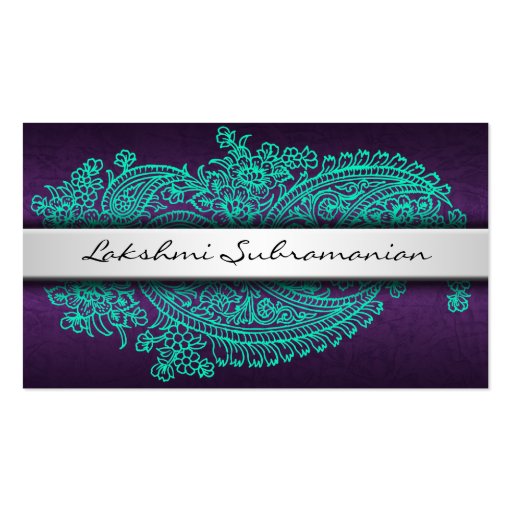 Modern India Paisley Professional Business Cards