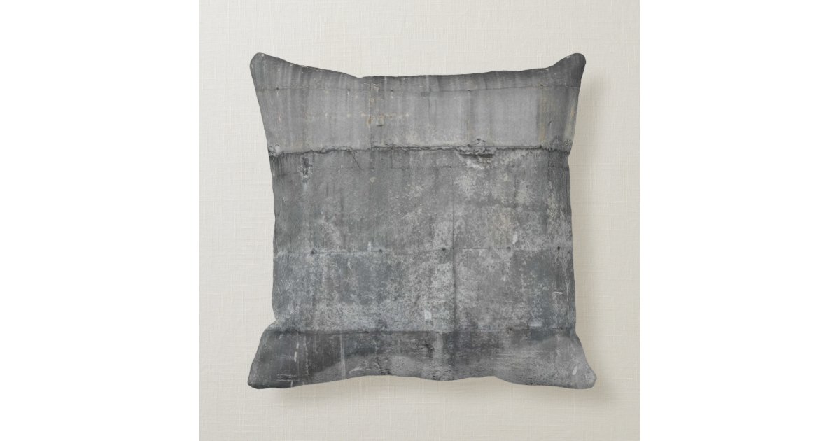 modern industrial concrete loft pillow 2 Zazzle