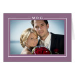 Modern Initials Thank You Card cards