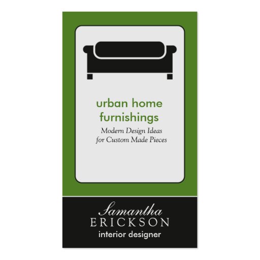 Modern Interior Design/Decorator Business Card: 7 (front side)