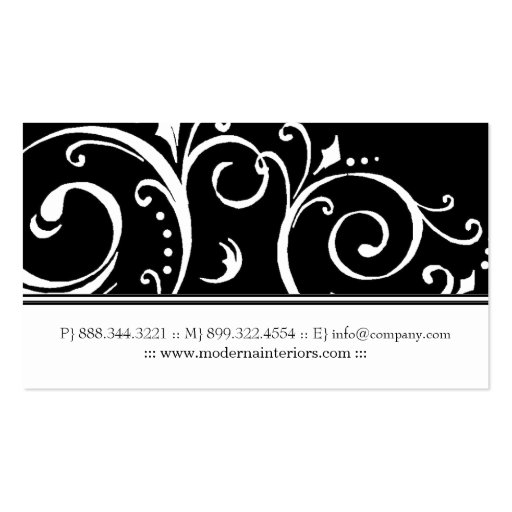 Modern Interior Designer Business Card (back side)