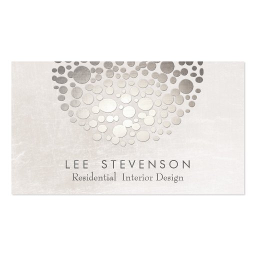 Modern Interior Designer  Monochromatic Neutral Business Card Template