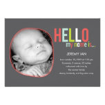 Modern Introduction Baby Birth Announcement invitations