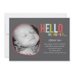 Modern Introduction Baby Birth Announcement