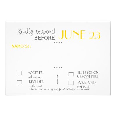 Modern Invitation Suite Response Card
