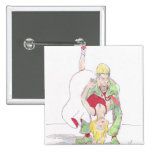 Modern Jive Ceroc Dancers Dip Pinback Button