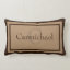Modern Khaki/Brown Monogram Name Accent Pillow