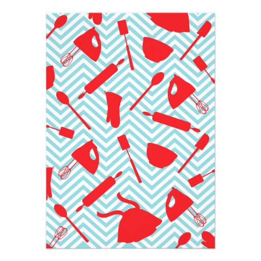 Modern Kitchen Bridal Shower Invitations