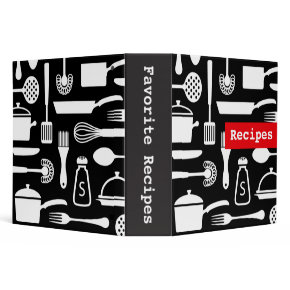 Modern kitchen recipe binder / organizer binder