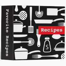 Modern kitchen recipe binder / organizer