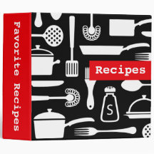 Modern kitchen recipe binder / organizer