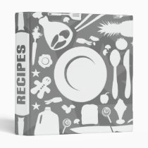 Modern Kitchen Utensils Recipe Binder. binders