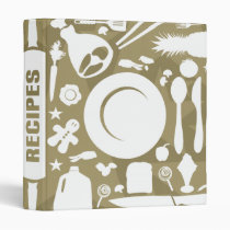 Modern Kitchen Utensils Recipe Binder. binders