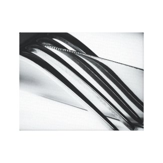 Modern Knife and Fork Gallery Wrap Canvas