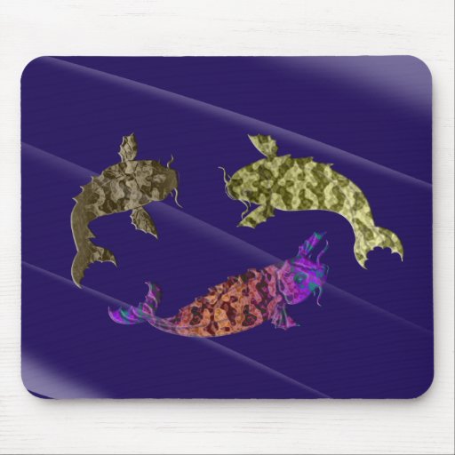 Modern Koi Carp Digital Art Mousepad